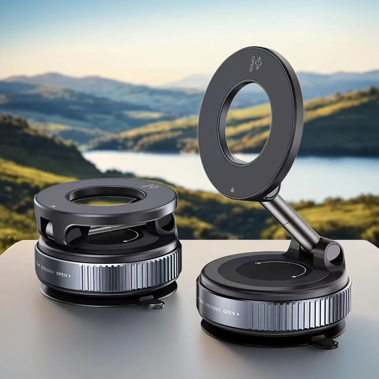 Support Téléphone Voiture Magnétique à Ventouse – Rotation 360° KBauto™