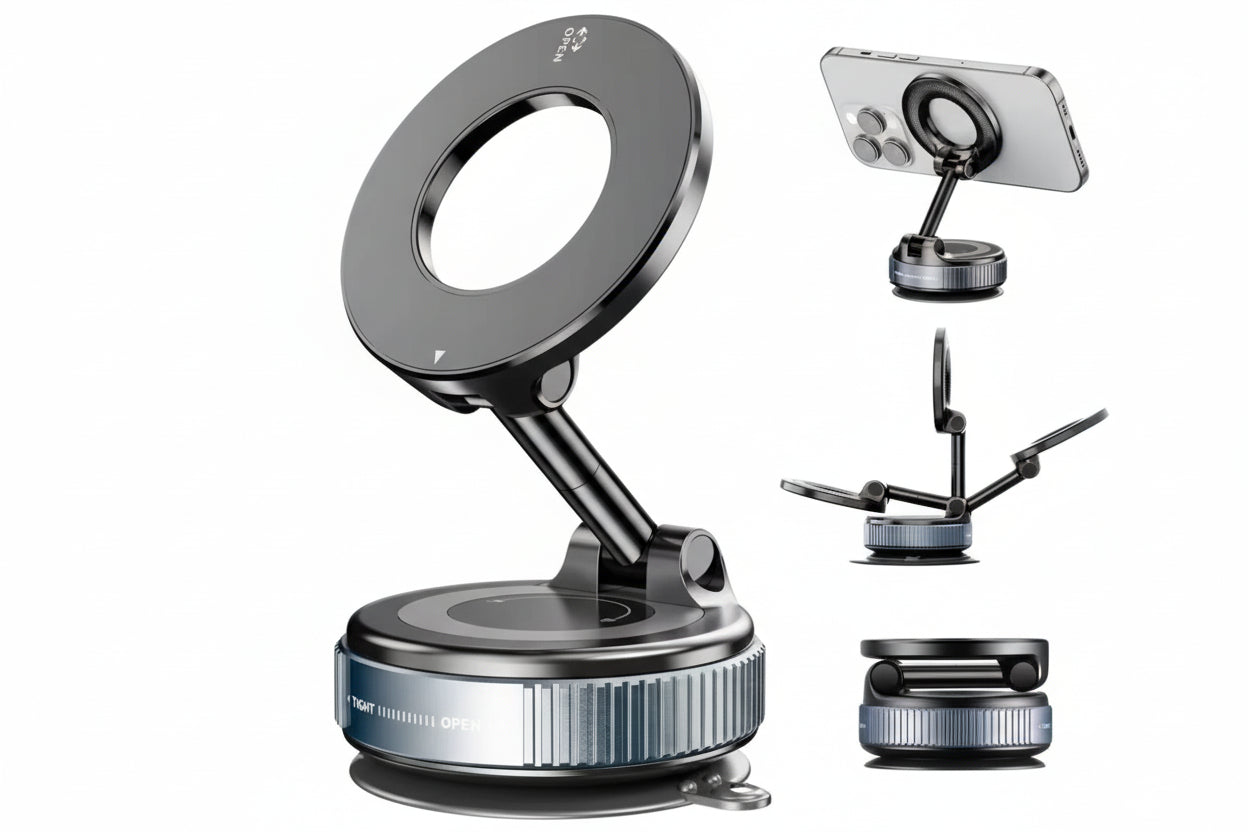 Support Téléphone Voiture Magnétique à Ventouse – Rotation 360° KBauto™